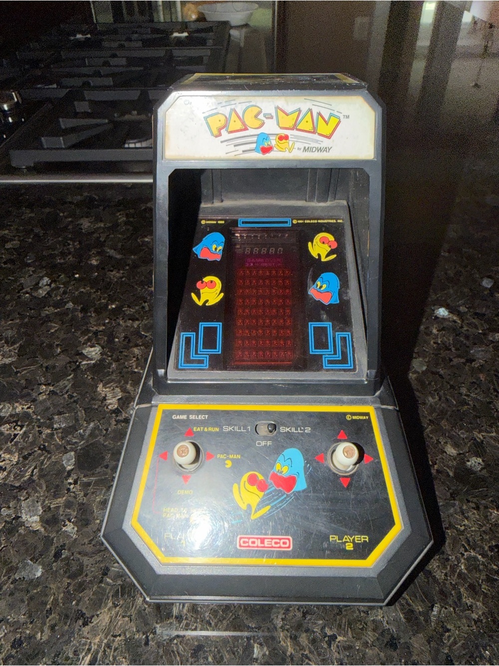 Vintage 1981 PAC- Man Tabletop Arcade Game - Black